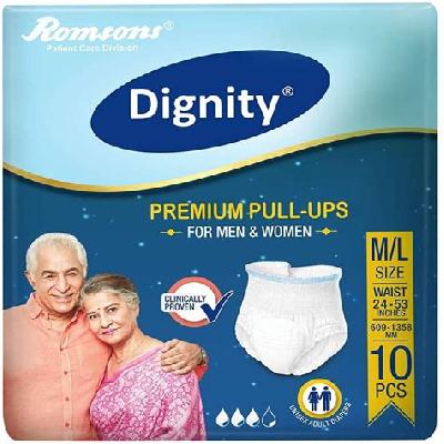 Romsons Dignity Medium Large Adult Pull Up Diaper, GS-8423 (Pack of 10)