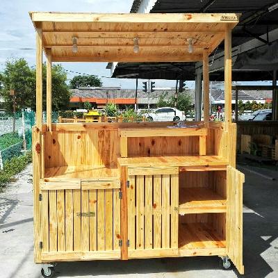 Wooden Food Cart
