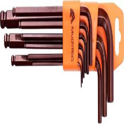 Multitec HBLK-200 Extra Long Ball Ended Allen Key Set of 9 Pcs (1.5 mm to 10 mm)