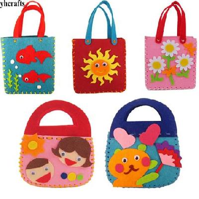 Pearl Handcrafted Kids Felt Cloth Colorful Handbag