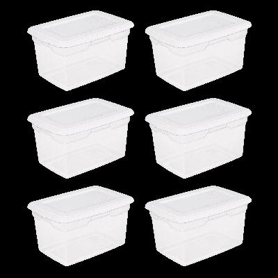 D0618_3 in 1 Transparent Sealed Jars Plastic Storage Box