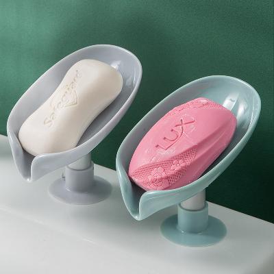 D1097 Leaf Shape Soap Box Self Draining Bathroom Soap Holder