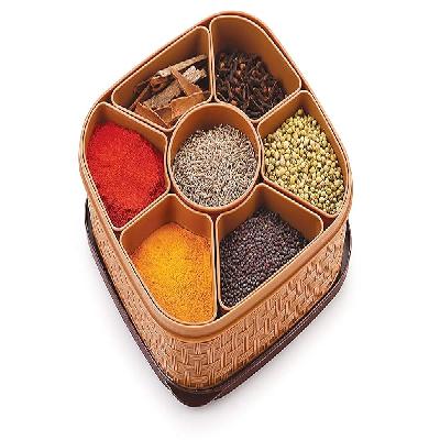 D2198 Masala Rangoli Box Dabba for keeping Spices
