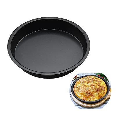 D2208 Steel Non-Stick Round Plate Cake Pizza Tray Baking Mould