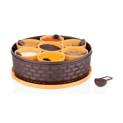 D2509 Round Plastic Masala Spice Box