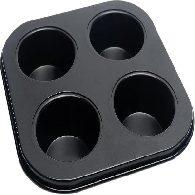 D2573 Round Shape Carbon Steel Muffin Cupcake Mould Case Bakeware