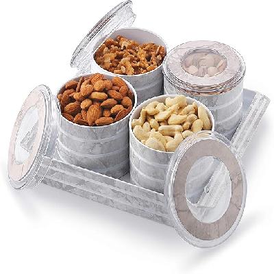 D 2217 Decorative Bowl With Lid For Candy Box, Dry Fruit Box
