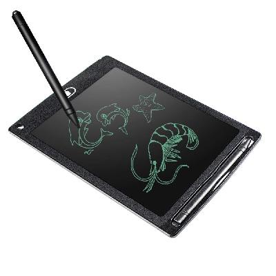 Portable LCD Writing Board Slate Digital Notepad with Pen Handwriting Pad Graphic Tablet (Black)