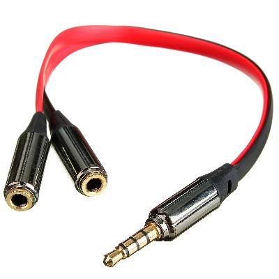 3.5mm Male to Dual Female Stereo Headset Jack
