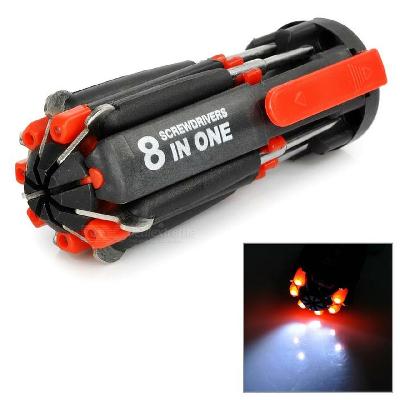 8 In 1 Multi Screwdriver Torch Kit