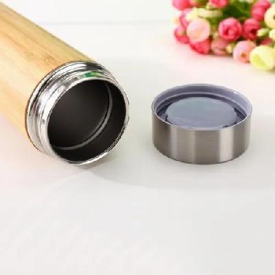 Bamboo Insulated Stainless Steel Water Bottle Flask