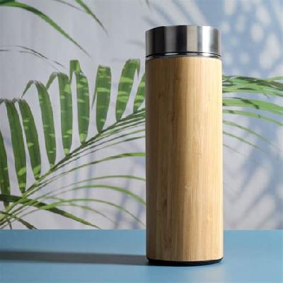 Stainless Steel Bamboo 500 ML Flask