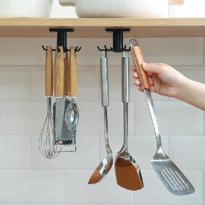 Kitchen Hooks for Hanging Utensils, Key Holder White , Plastic wall hanger hook