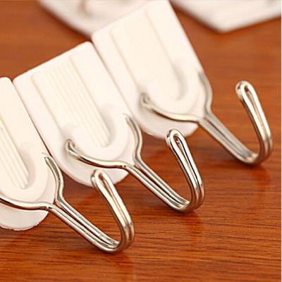 Plastic Adhesive Magic Sticker 6 Hook Rail Utility Hook
