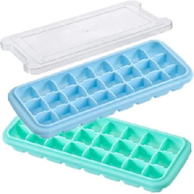 Silicone Ice Tray With Lid - 24 Ice Cube Tray