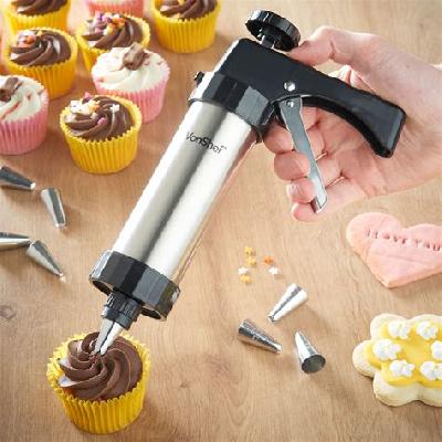 Stainless Steel Cake Decorating Icing Nozzles Gun
