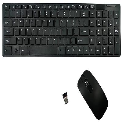 Ultra Thin Combo Of Multimedia Wireless Keyboard And Mouse