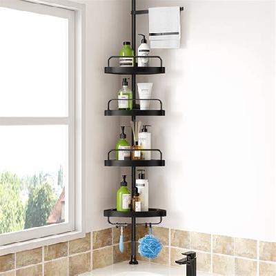 Bathroom Shower Caddy Storage Organizer for Shampoo Soap Razor (Black)