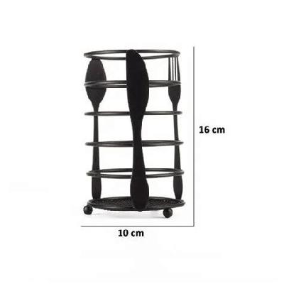 black metal square spoon holder