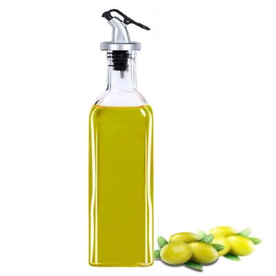 Glass Oil Dispenser Bottle, 500 ML, White, 1 Piece