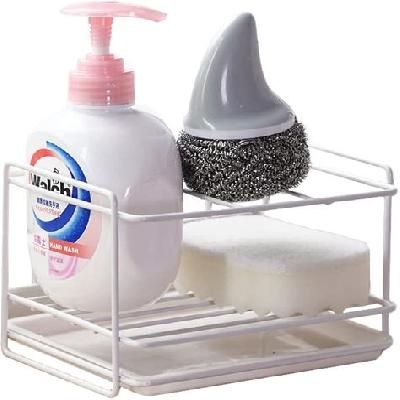 Kitchen Sponge Holder Sink Organiser Soap Brush Sponge Drain Rack