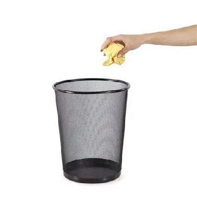 Metal Mesh Dustbin For Office - Multipurpose Waste Bin Large