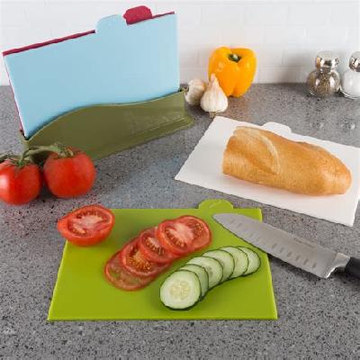 Multipurpose Combo Stainless Steel And Plastic Cutting Board Set Of Five Pieces