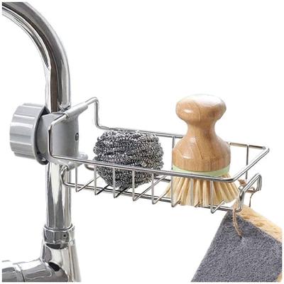 Plastic Kitchen Faucet Sink Sponge Hanging Tap Storage Holder Rack Shelf