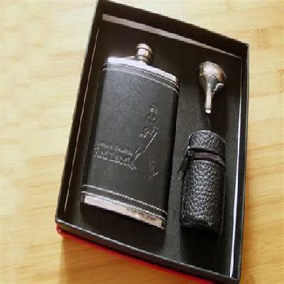 Johny Walker Black Leather Hip Flask