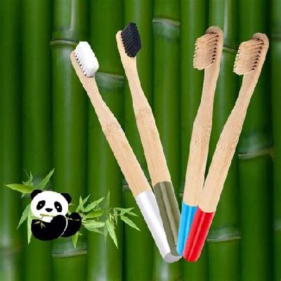 Organic Toothbrush For Adults And Kids- Wheat Fiber Bamboo Charcoal Toothbrush, Soft Hair Toothbrush