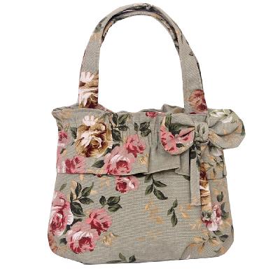 Shoppertize Cotton Fiber Floral Print Women Handbag