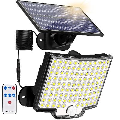 100 LED Bright Outdoor Security Lights with Motion Sensor Solar Powered Wireless