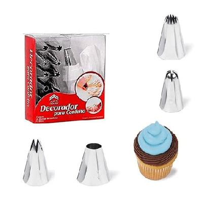 12 Pieces Cake Decorator Set Frosting Icing Piping Bag Tips Along Steel nozzles