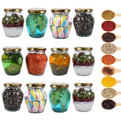 2200ml Matka Shape Pop Glass Jar With Glass Air Tight