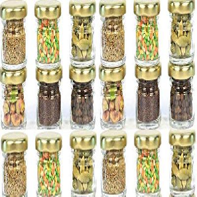 35ml Glass Jar With Metal Golden Color Air Tight And Rust Proof Cap