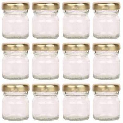 45ml Glass Jar With Metal Golden Color Air Tight And Rust Proof Cap