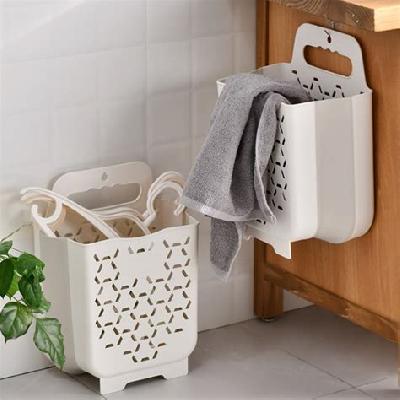 Bathroom Hanging Laundry Basket Portable