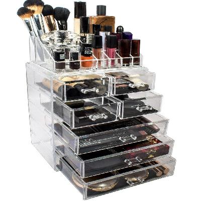 Cosmetic Organizer 16 Compartment Cosmetic Makeup Jewelry Acrylic Lipstick Storage Organizer Box