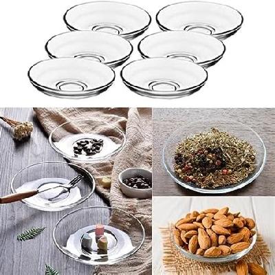 Crystal Clear Glass Saucer Pack Of 6