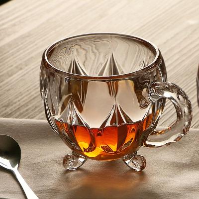 Crystal Glass Spiral Shaped Tea Coffee Cups- 210 ml