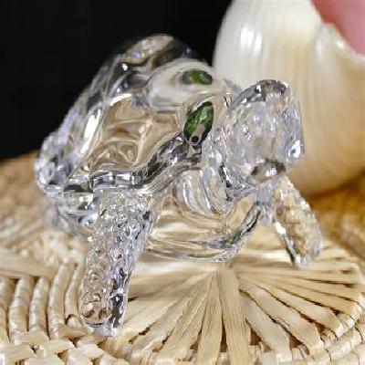 Crystal Glass Turtle With Round Shape
