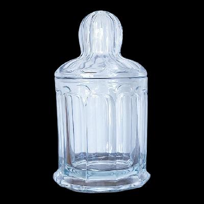 Decagon Shape Glass Jar With SS Buckle Lid 1800ml
