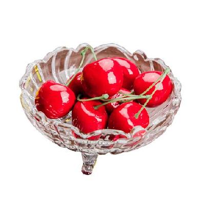 Glass Fruit 3 Leg Bowl