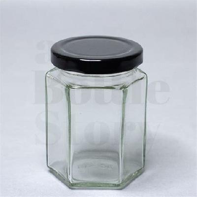 Hexagon Glass Jar Container
