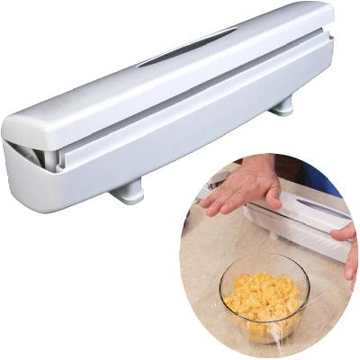 Kitchen Food Wrap Aluminium Foil Tissue Holder Cutter Dispenser Wrap Foil Paper Plastic