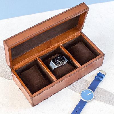 Leather Watch Box, Multicolour