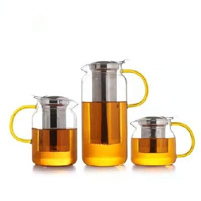 Round Shape Borosilicate Glass Teapot