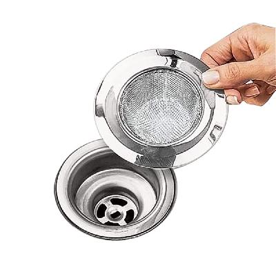Stainless Steel Strainer Kitchen Drain Basin Basket Filter Stopper Drainer Sink Jali