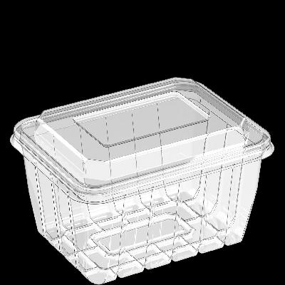 Transparent Lid With Kitchen Storage Clear Glass Cube Storage Container 500 Ml