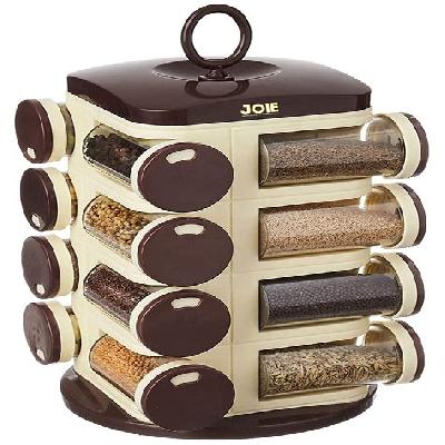 0069 Multipurpose Revolving Plastic Spice Rack Set (16pcs)